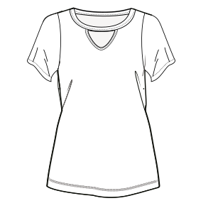 Patron ropa, Fashion sewing pattern, molde confeccion, patronesymoldes.com Remera 3018 DAMA Remeras